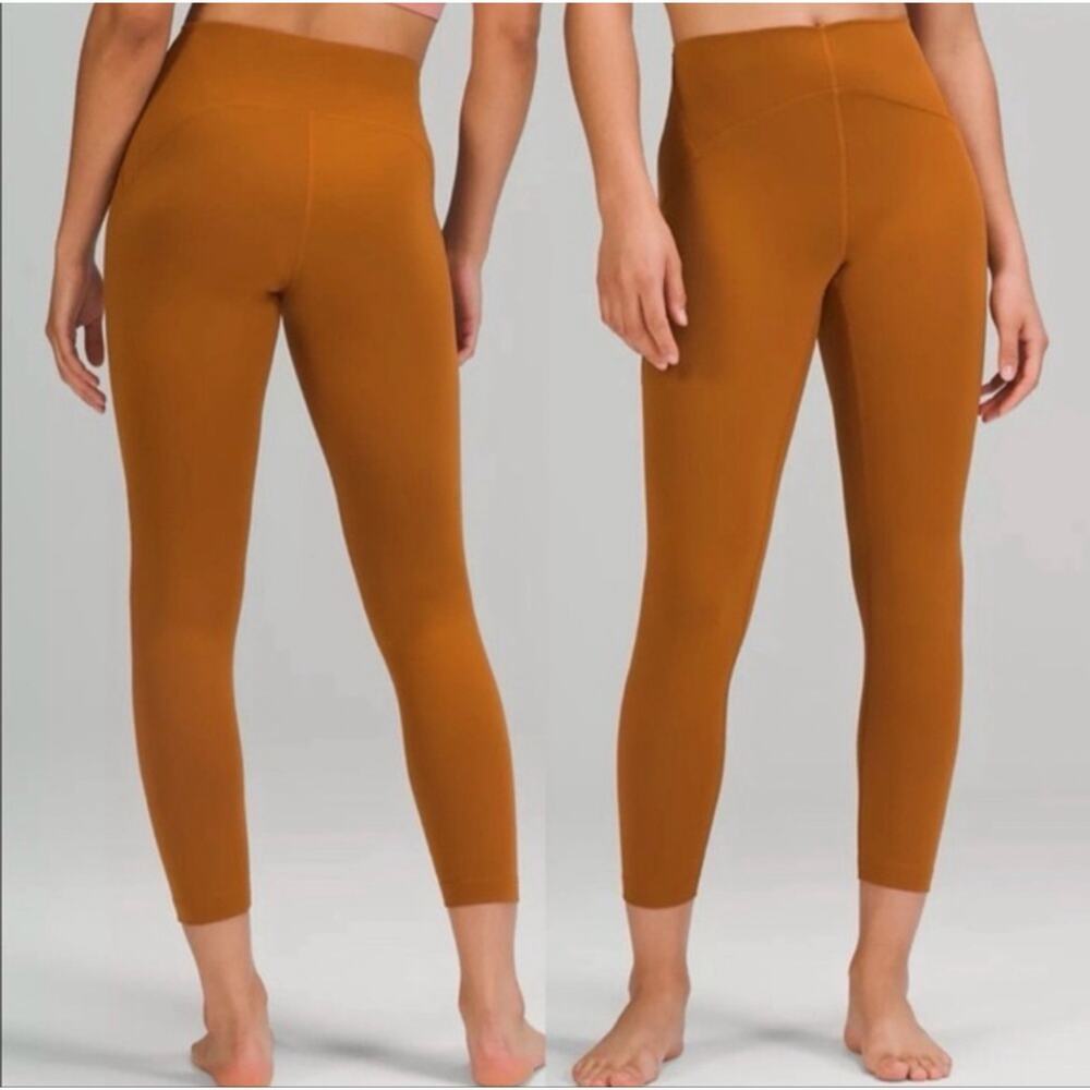 Lululemon Instill HR tight 25” Leggings Size 6 W5DJTS Copper Brown *EUC